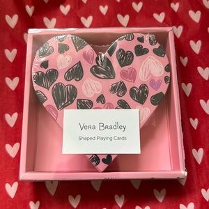 VERA BRADLEY Heart Shaped Playing Cards Love You Lots